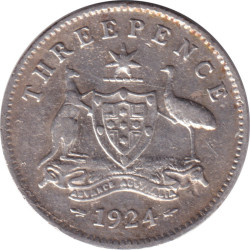 Australia - 3 pence - Georges V -  1924 - No762