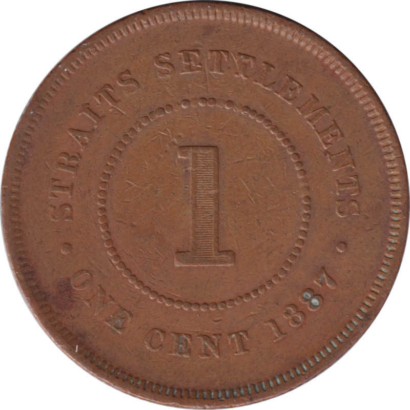 Straits Settlements - 1 cent - Victoria - 1887 - No582