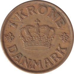Denmark - 1 krone - Christian X - Couronne -  1939 ♡ N GJ - No769