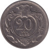 Austria - 20 heller - Franz Jospeh I - Type 1 - 1895 - No18