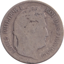 France - 1 franc - Louis Philippe I - Tête laurée -  1847 A - No611