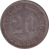 Germany - 20 pfennig - Guillaume I - Type 1 -  1876 J - No674