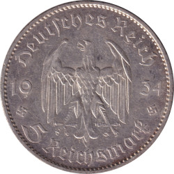 Germany - 5 mark - Postdam - No 21 marz 1933 -  1934 A - No677