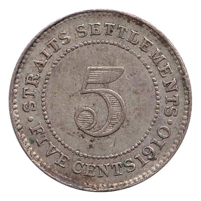 Straits Settlements - 5 cents - Edward VII - 1910 B - No844