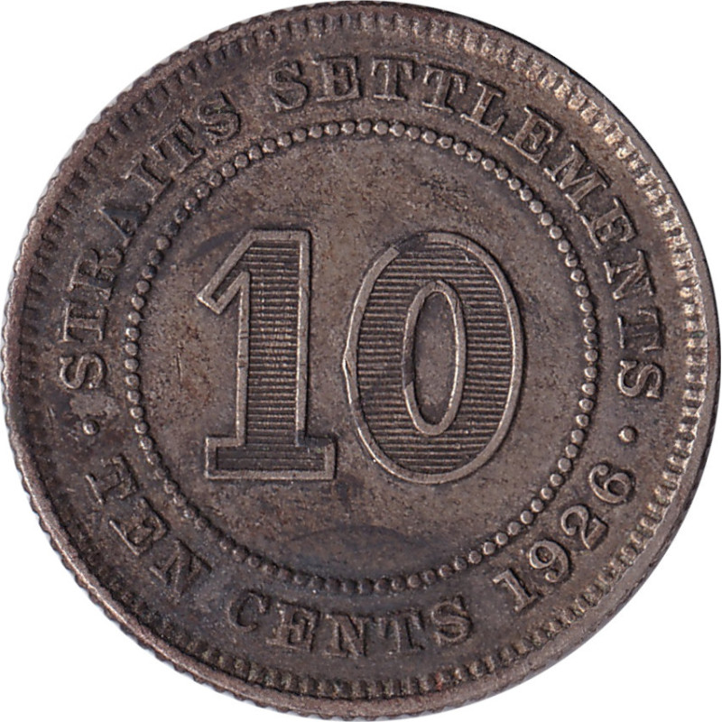 Straits Settlements - 10 cents - George V - 1926 - No865