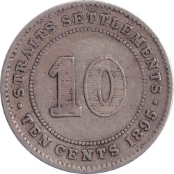 Straits Settlements - 10 cents - Victoria - 1895 - No869