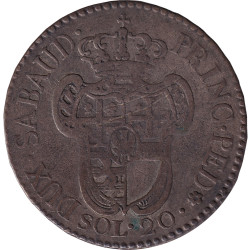 Italian States (Sardinia) - 20 sol - 1796 - No390