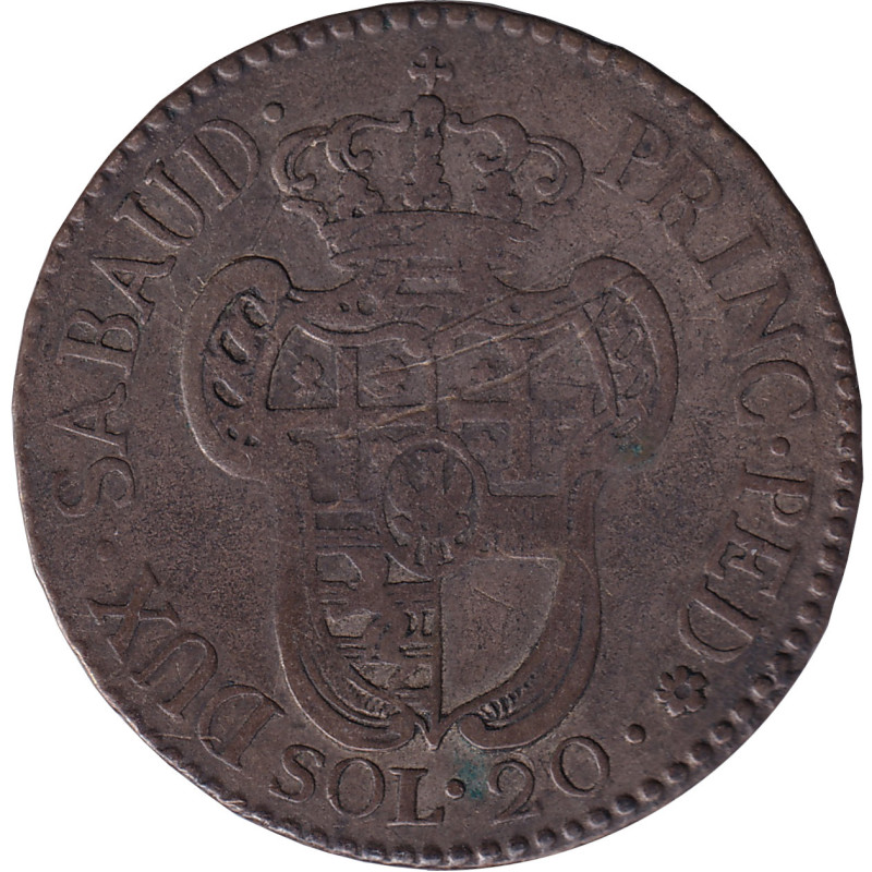 Italian States (Sardinia) - 20 sol - 1796 - No390