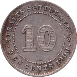 Straits Settlements - 10 cents - Victoria - 1900 - No579