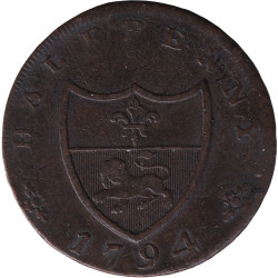 Ireland Token - 1/2 penny -...