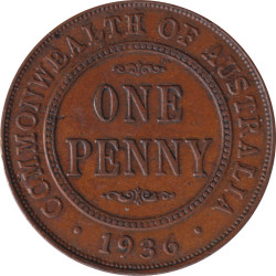 Australia - 1 penny - George V -  1936 - No720