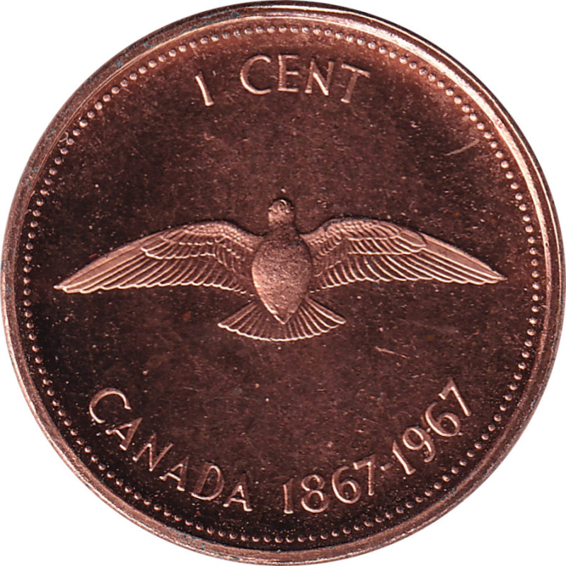 Canada - 1 cent - Confédération - 100 years - 1867 - 1967 (1967) - No1338