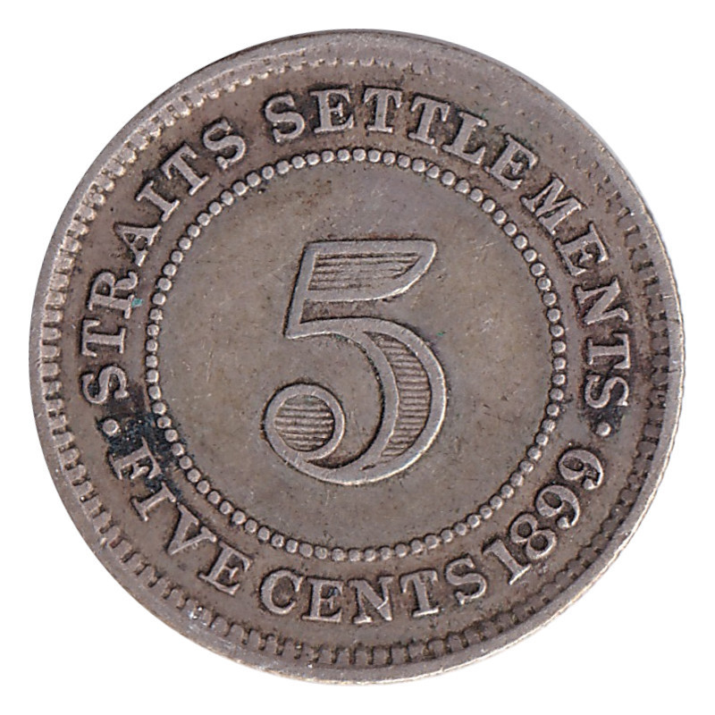 Straits Settlements - 5 cents - Victoria - 1899 - No1529