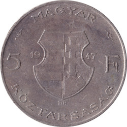 Hungary - 5 forint - Lajos...