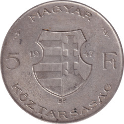 Hungary - 5 forint - Lajos...