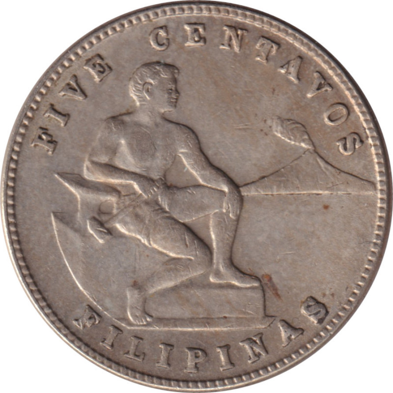 Pilipinas - 5 centavos - Emblème du Commonwealth - Cupronickel -  1944 - No708