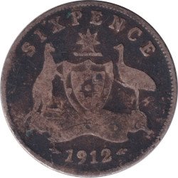 Australia - 6 pence - Georges V -  1912 - No754